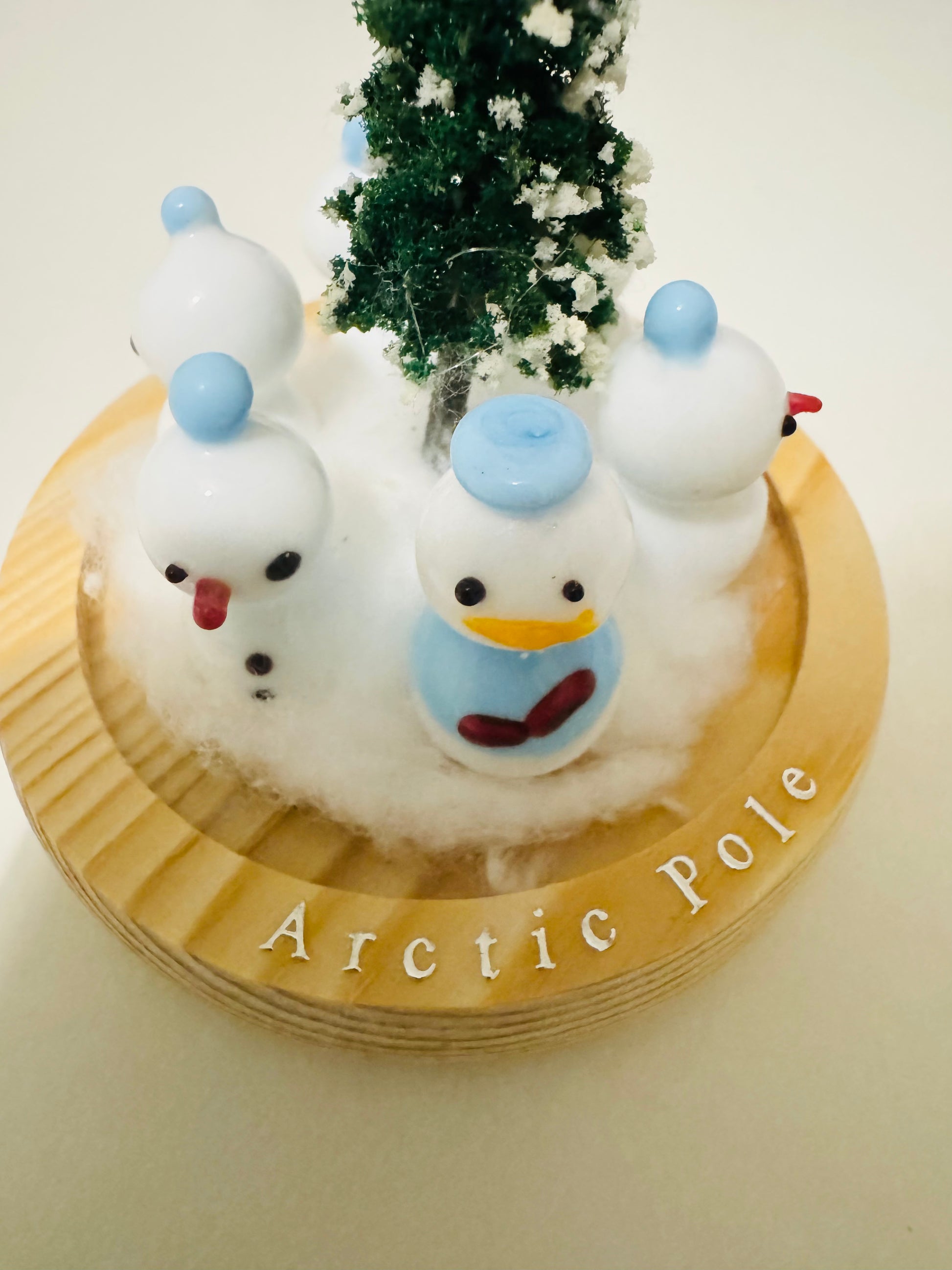 Donald Duck at Arctic Pole (Handmade Glass Ornament)