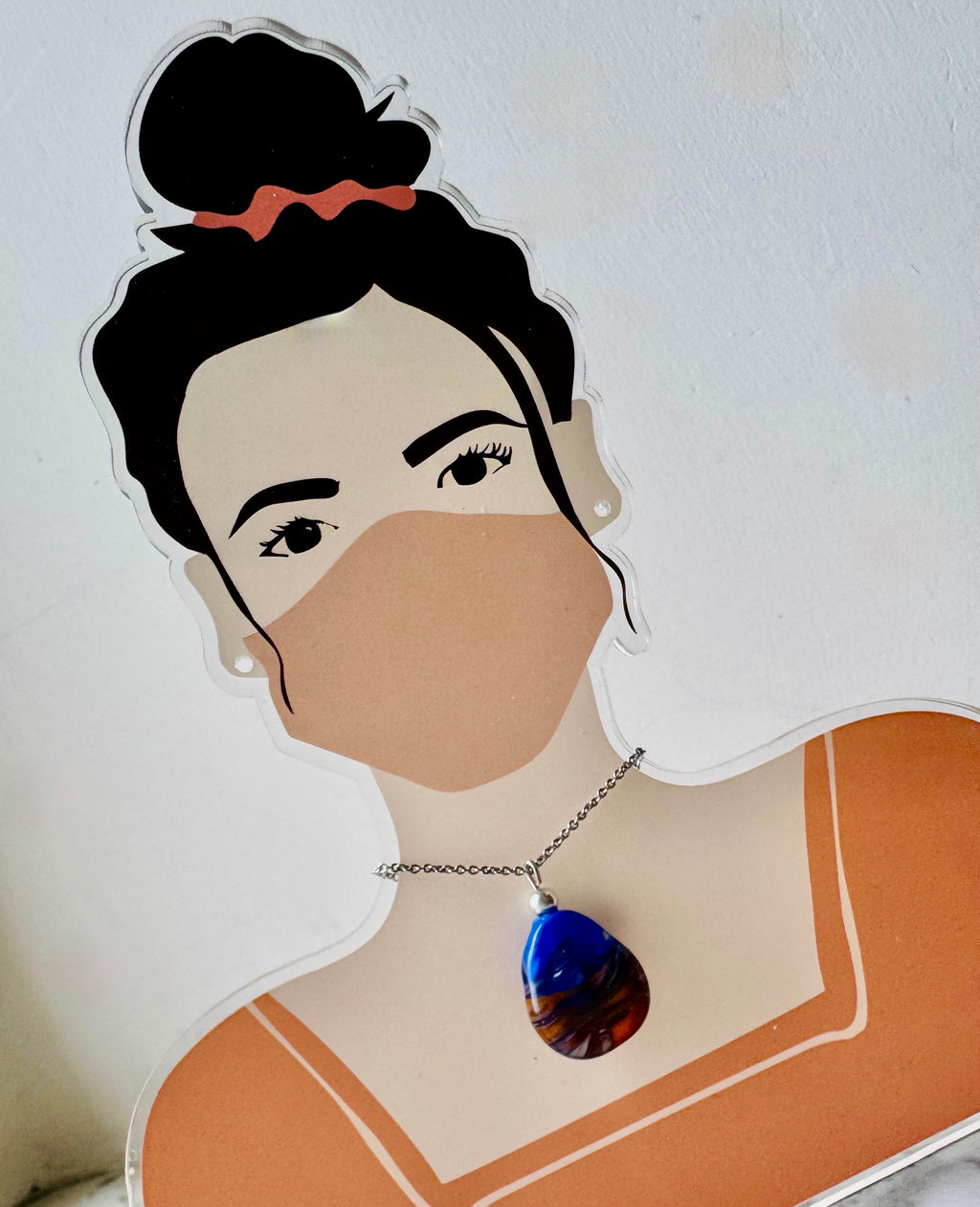 Handmade Mixed color / pattern glass plate