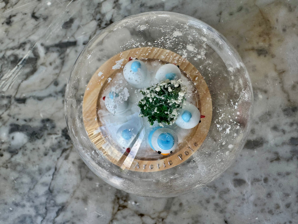 Donald Duck at Arctic Pole (Handmade Glass Ornament)