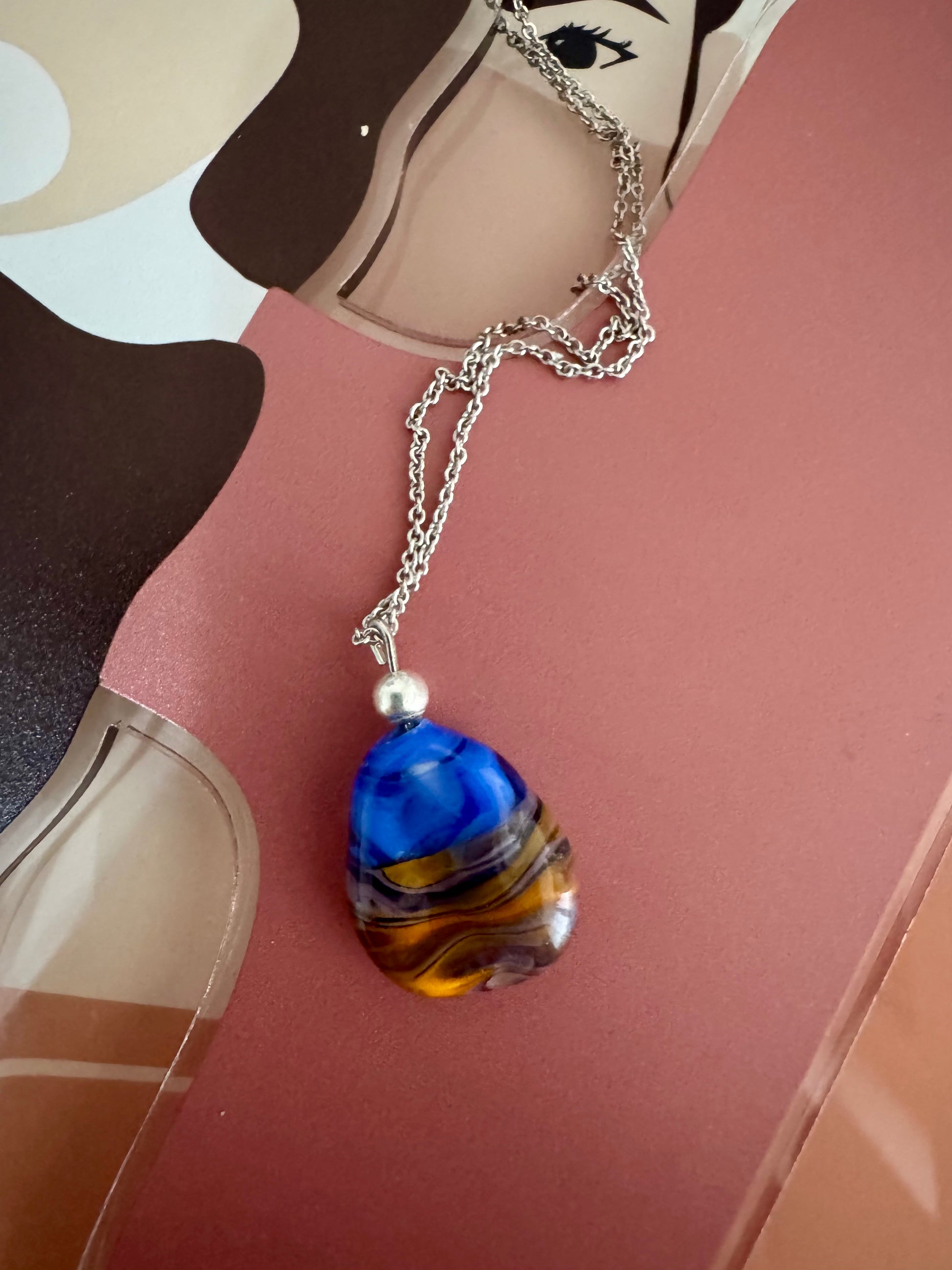 Handmade Mixed color / pattern glass plate