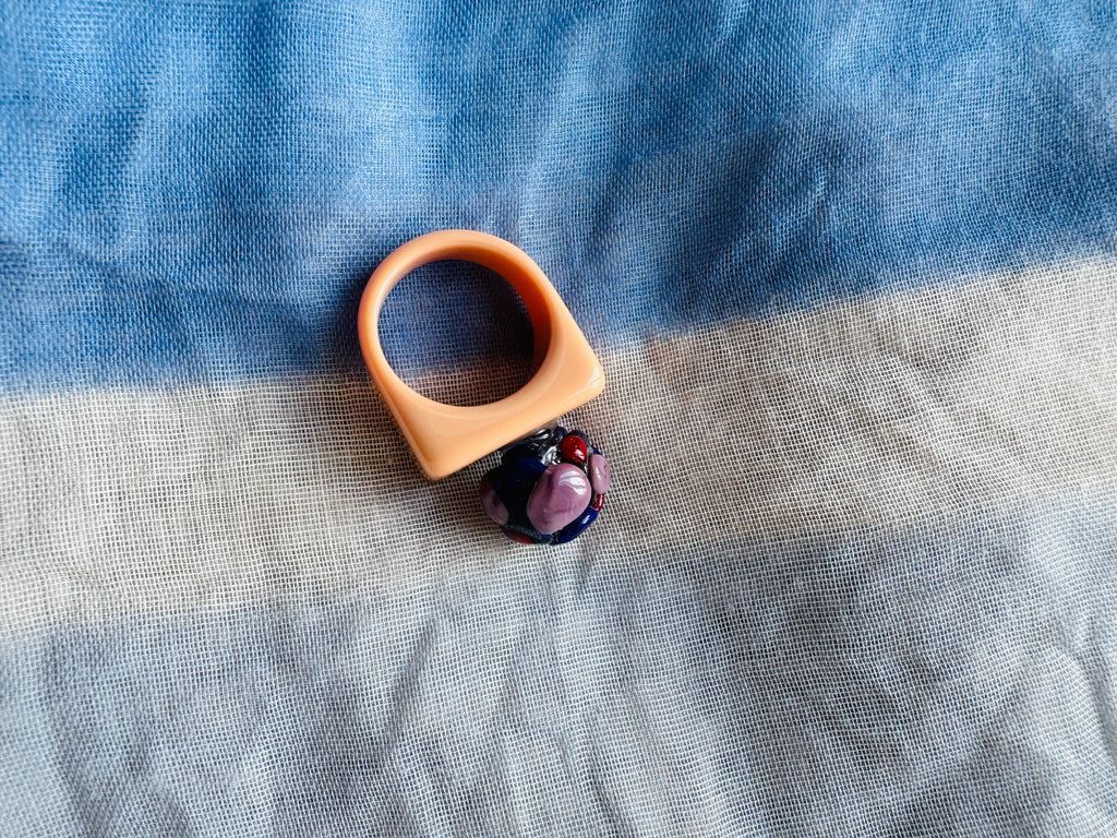 混色綉球戒指 Multicolored Hydrangea Ring