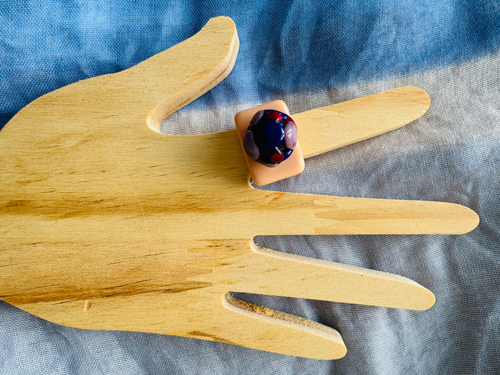 混色綉球戒指 Multicolored Hydrangea Ring