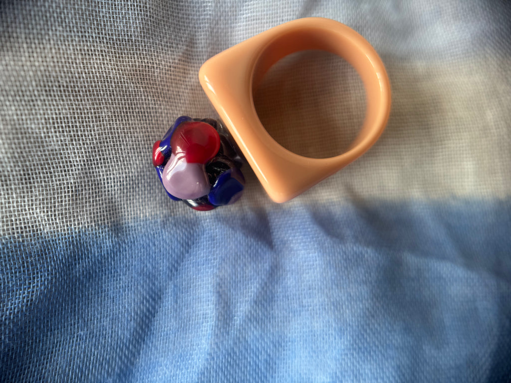 混色綉球戒指 Multicolored Hydrangea Ring